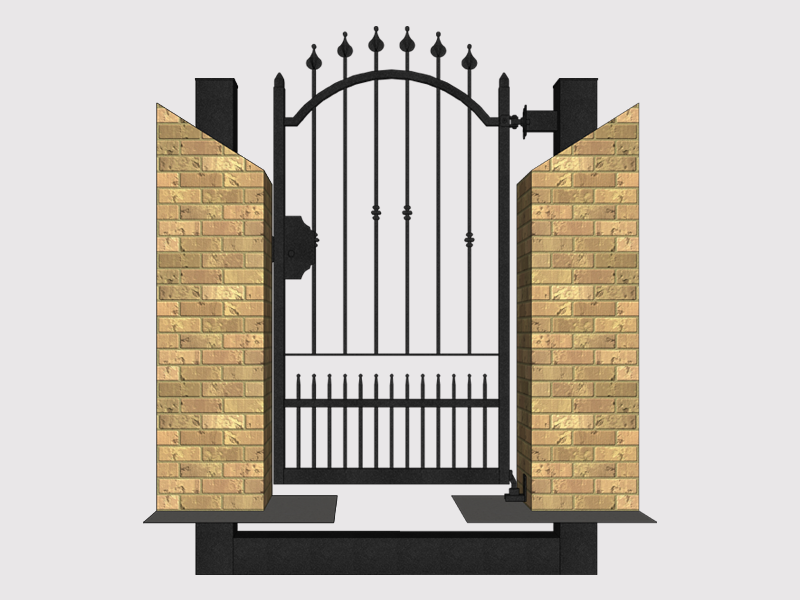 cancello pedonale in monoblocco già pronto