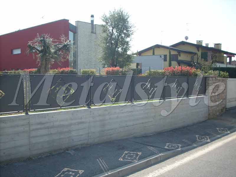 pannelli di recinzione in lamiera con decoro taglio laser