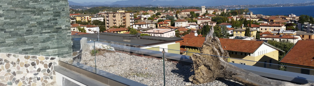 balcone desenzano parapetto vetro inox vista