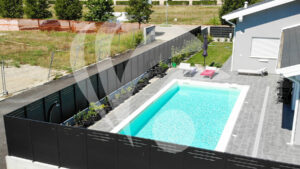 Recinzione Privacy piscina in lamiera a taglio laser