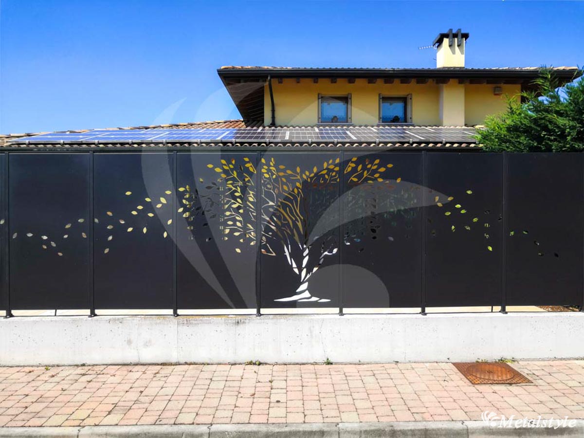 recinzione alta per giardino decorativa